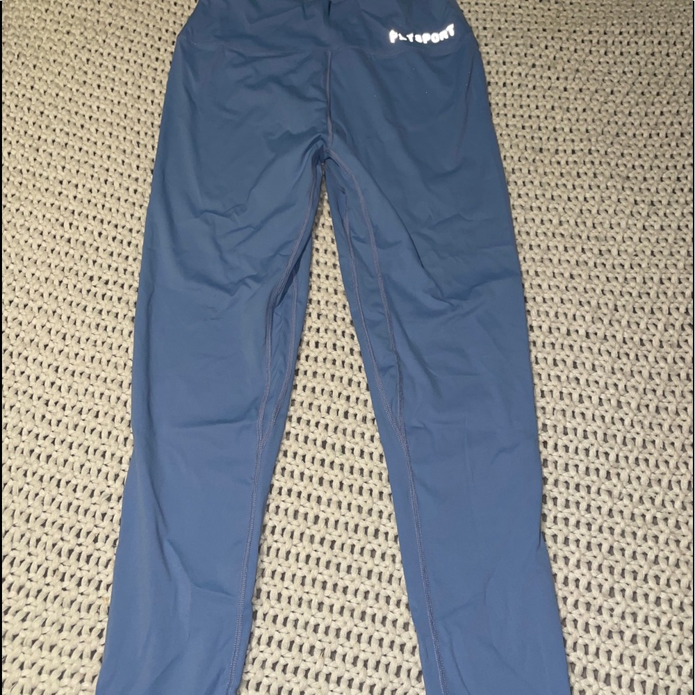 Pretty little thing blue high waisted leggings